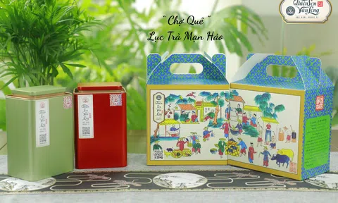 Bộ trà Chợ Quê – Lục trà Mạn Hảo: Gói trọn ký ức trong vị trà dịu nhẹ và sắc màu văn hóa truyền thống