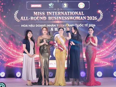 Nữ doanh nhân Sáu Mira dành danh vị Á hậu 3 Hoa hậu doanh nhân toàn năng quốc tế 2026