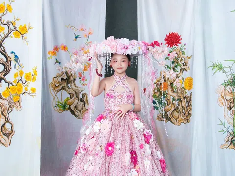 VEDDET 9 TUỔI HUỲNH HOA THIÊN ÂN: TỎA SÁNG CÙNG BST SẮC HỘI LAN TỎA TÌNH YÊU VĂN HÓA VIỆT